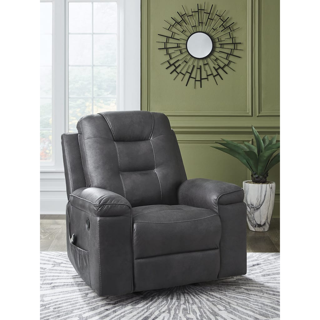 Signature Design by Ashley Shadehille Dark Gray Recliner