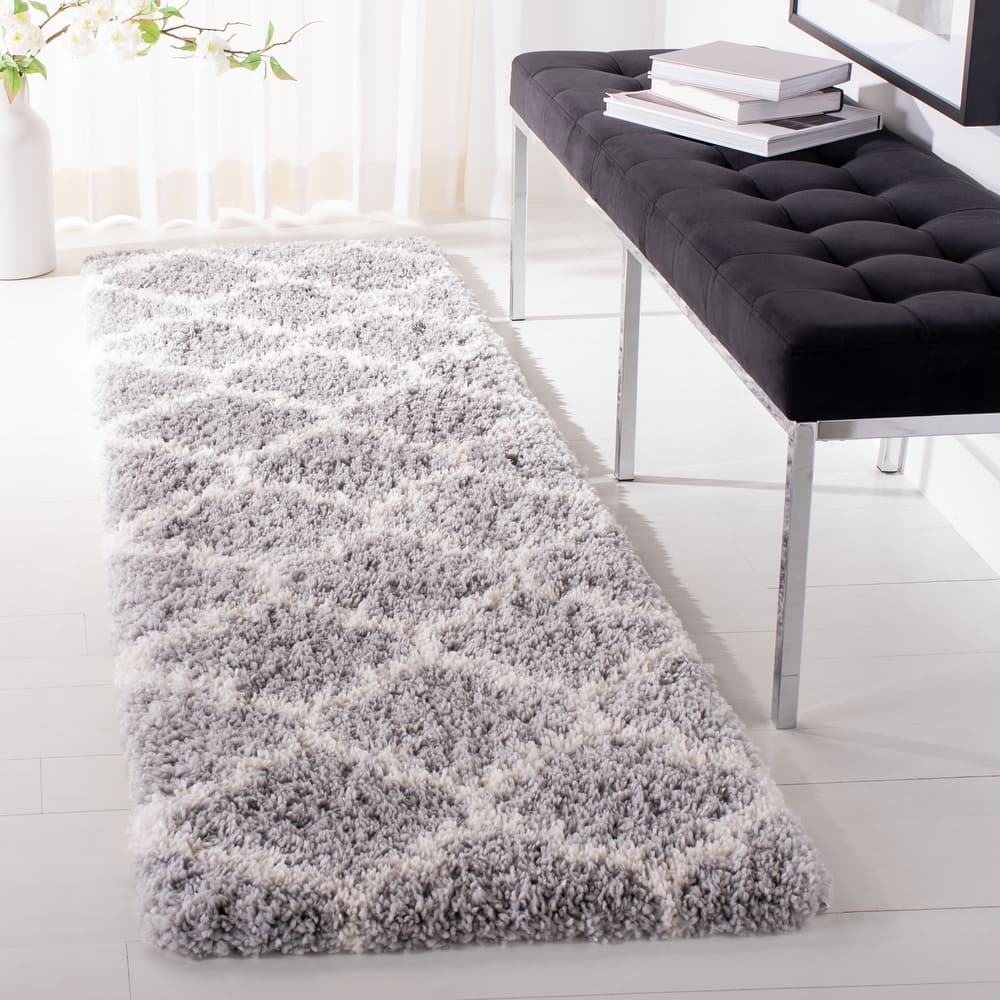 SAFAVIEH Fontana Shag Evor Trellis 2-inch Thick Rug