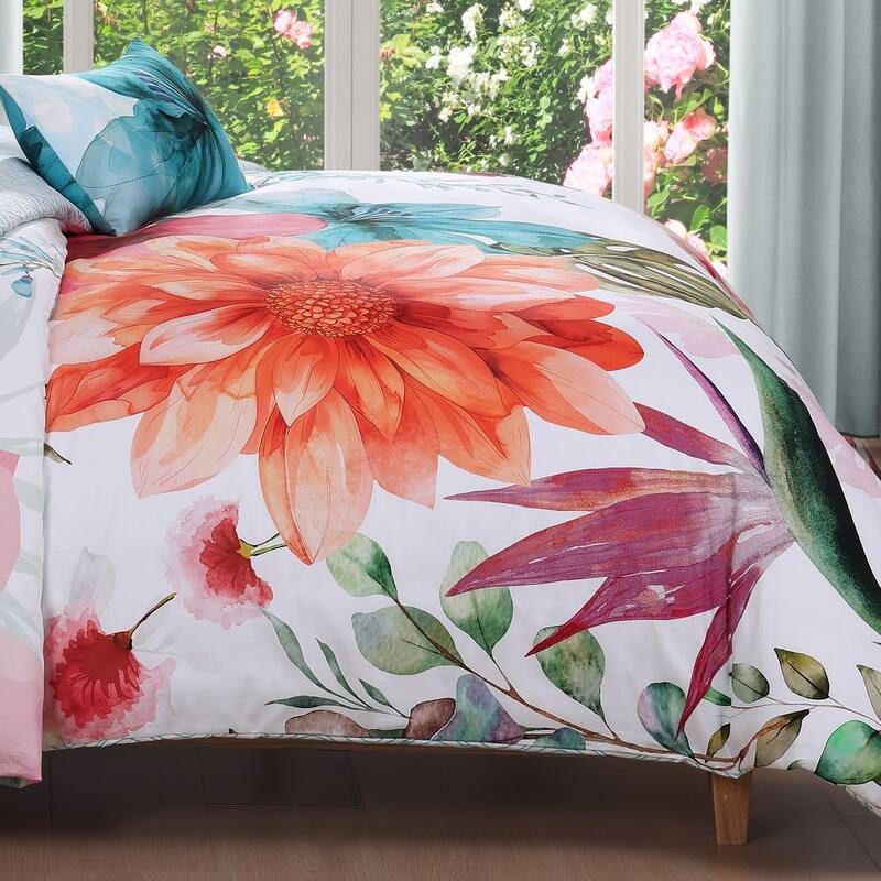 Bebejan Eden's Embrace 100% Cotton Sateen 5 Piece Reversible Comforter Set