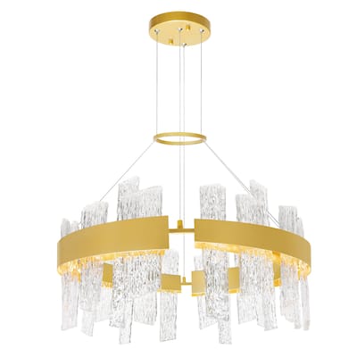Guadiana 32 in LED Satin Gold Chandelier - Satin Gold