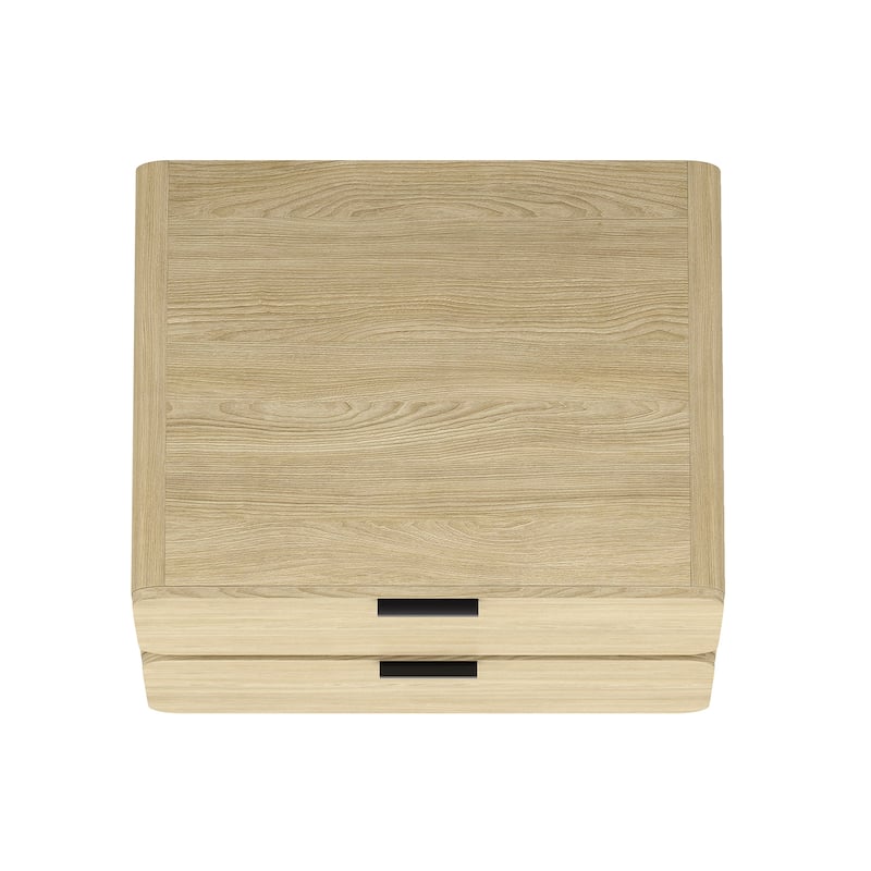 Manhattan Comfort Chrystie Contemporary Modern 2 Drawer Nightstand Set of 2