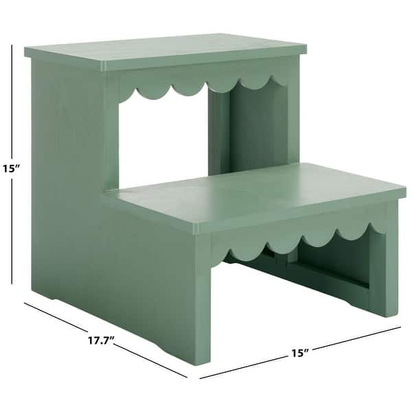 dimension image slide 1 of 5, SAFAVIEH Haven 2-Step Stool - 15" W x 18" D x 15" H