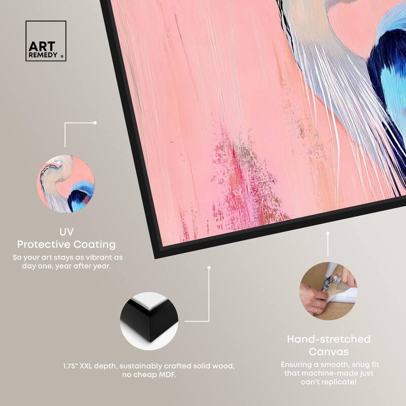 Rosy Dawn Heron Canvas by Art Remedy