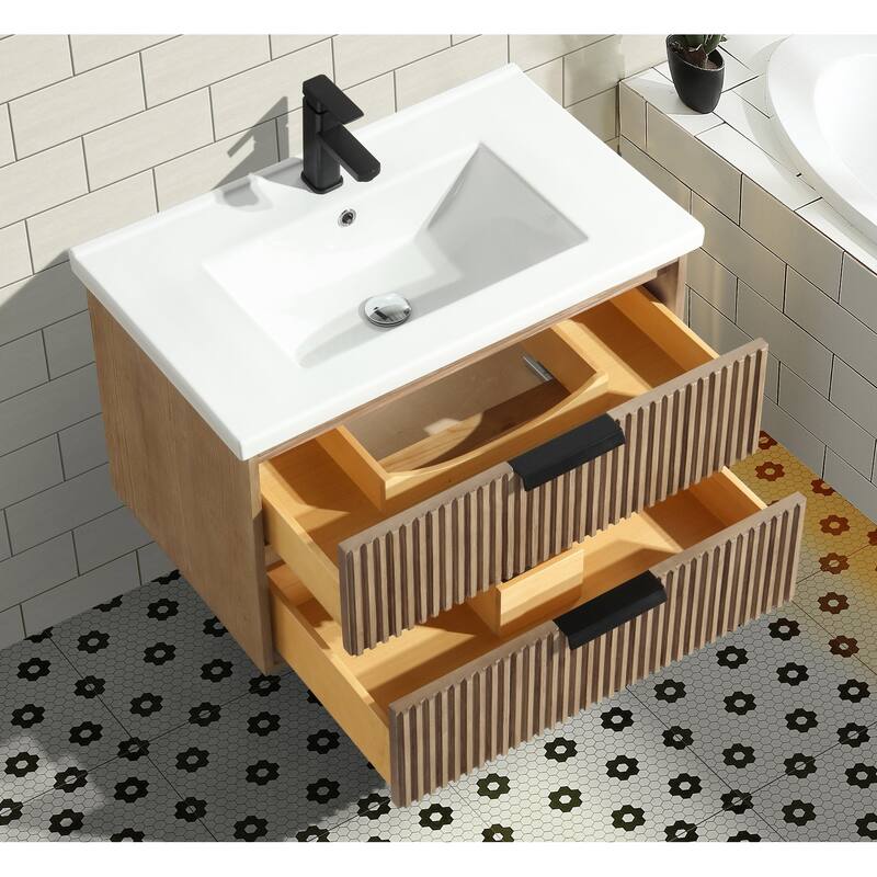 Ari Bath Diego 30" Bathroom Vanity, Weathered Fir Finish