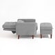 preview thumbnail 46 of 59, Adjustable Backrest Lounge Accent Chair Set with Storage Ottoman