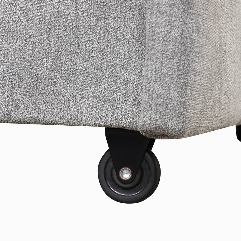 Sleeper Sectional Sofa with Storage Space,USB port,2 cup holders on Back Cushions