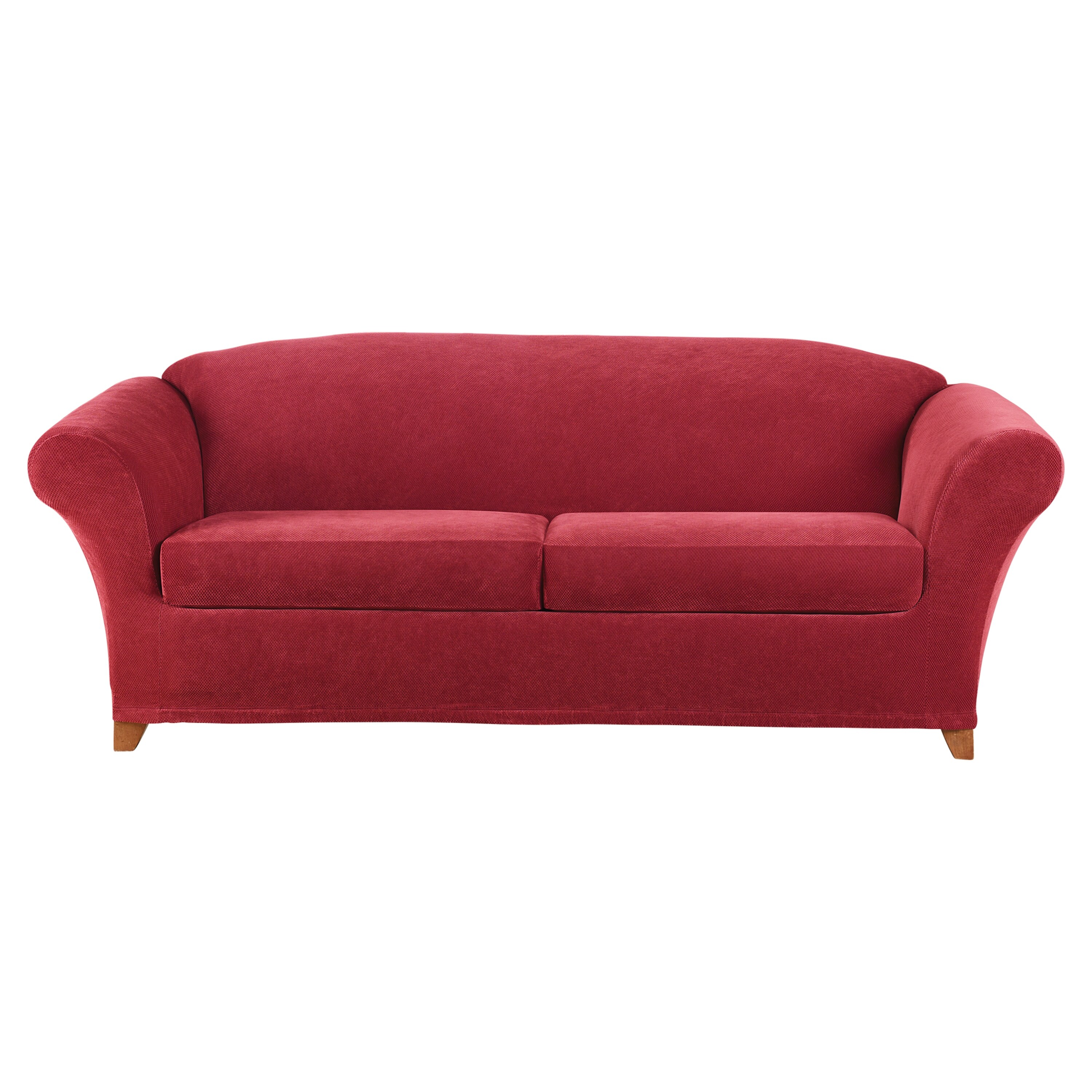 Stretch pique 3 deals seat sleeper sofa slipcover