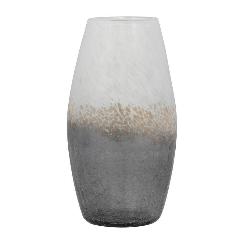 Sagebrook Home Glass Multi Round Crackle Vase