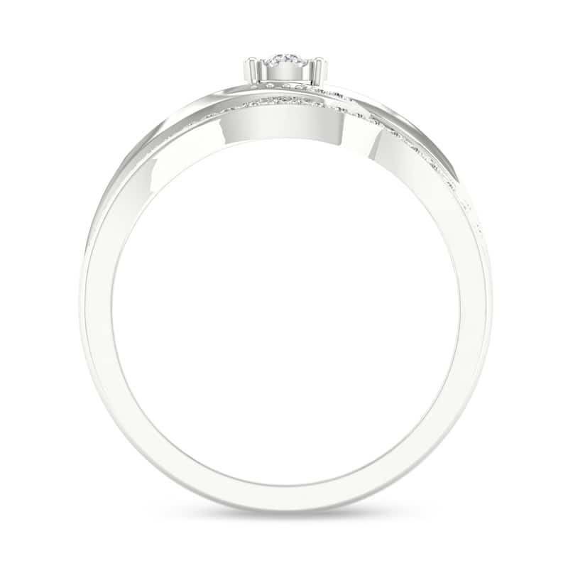 1/3ct TDW Diamond Bypass Bridal Set in 10K Gold for Women