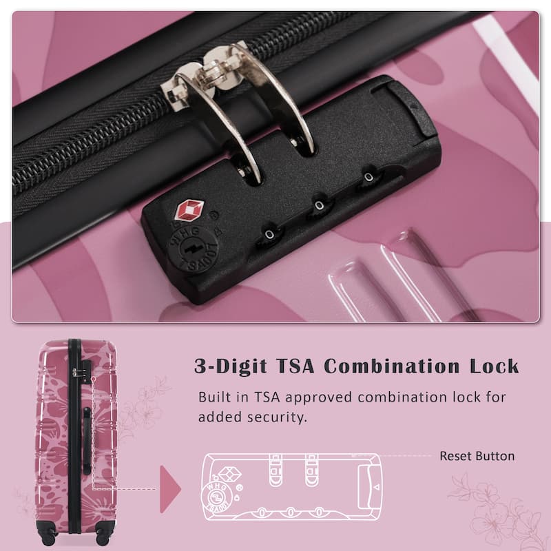 Hardshell Luggage Sets 3 pcs Spinner Suitcase with TSA Lock Lightweight-20"+24"+28" Luggages