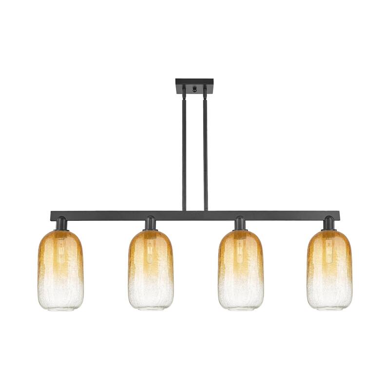 Innovations Lighting 716-4I-16-48 Brookhaven Cloche Linear Brookhaven - Matte Black / Amber