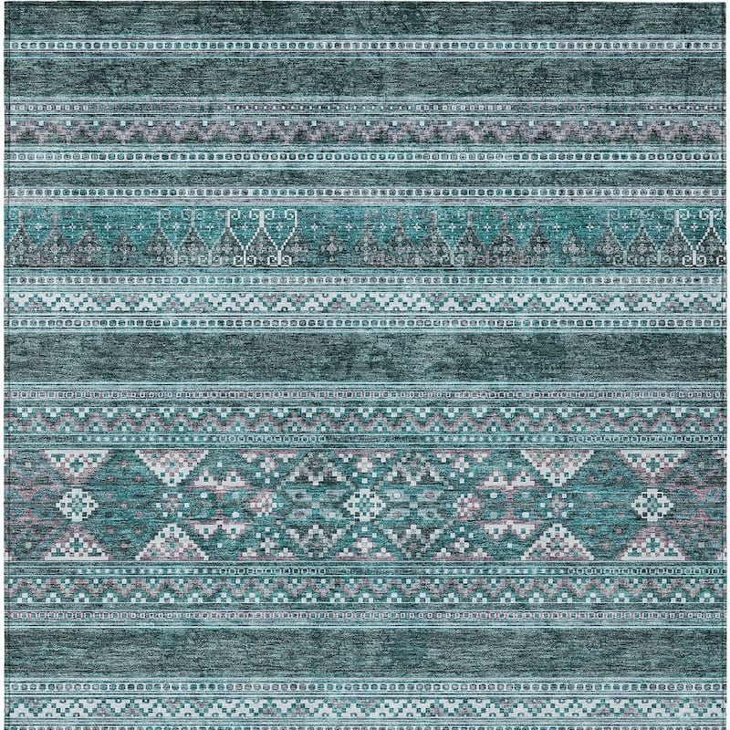 HomeRoots Southwestern Transitional Rectangle Outdoor Rug