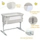 preview thumbnail 17 of 39, Travel Portable Baby Bed Side Sleeper Bassinet Crib with Carrying Bag - 38" x 19.5"-27.5" x 26.5"-34" (L x W x H)