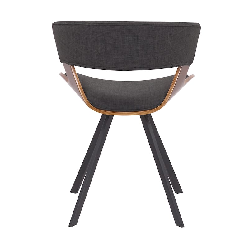 Ulric Wood and Metal Modern Dining Room Accent Chair