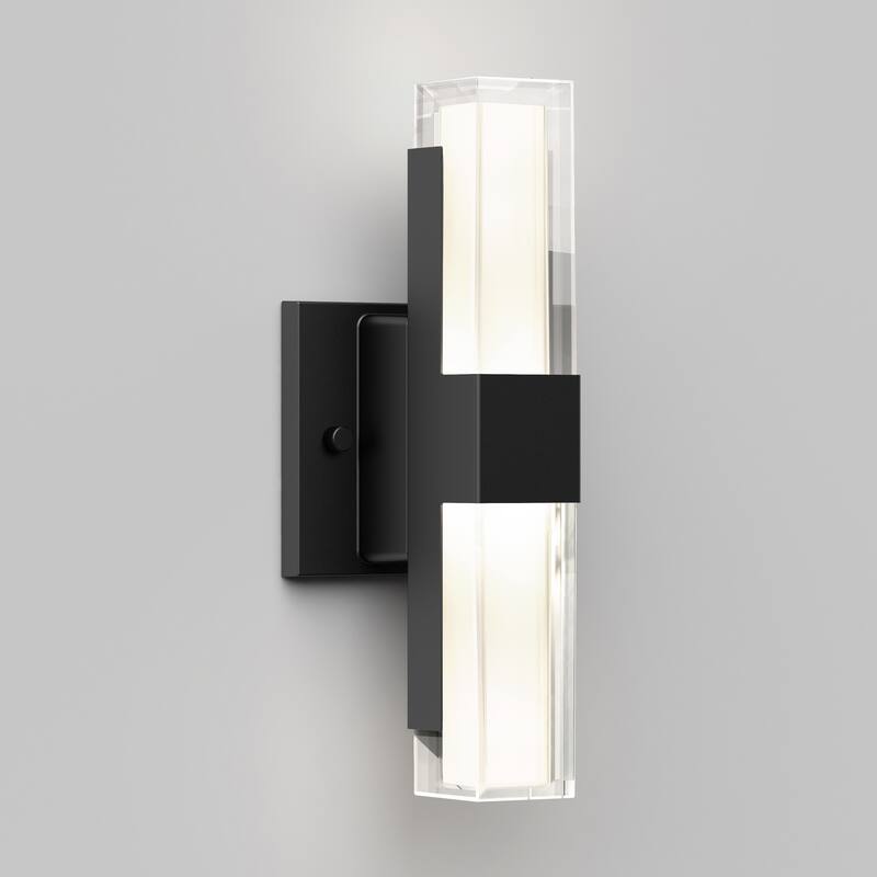 Artika Gemini Outdoor Wall Sconce, Matte Black