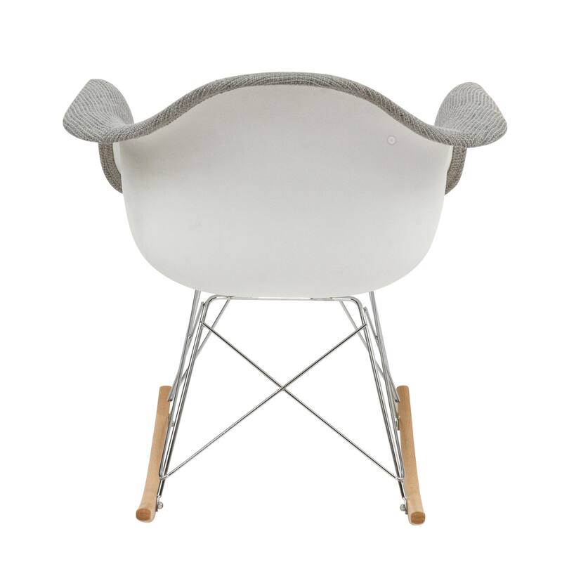 Wilson Twill Fabric Nursing Rocking Chair with Eiffel Base, Accent Armchair for Living Room & Bedroom