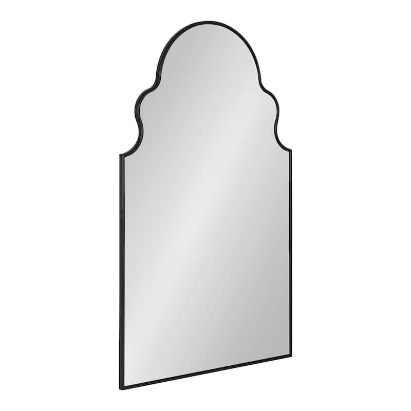 Kate and Laurel Vania Moroccan Arch Wall Mirror - 20x34 - Black