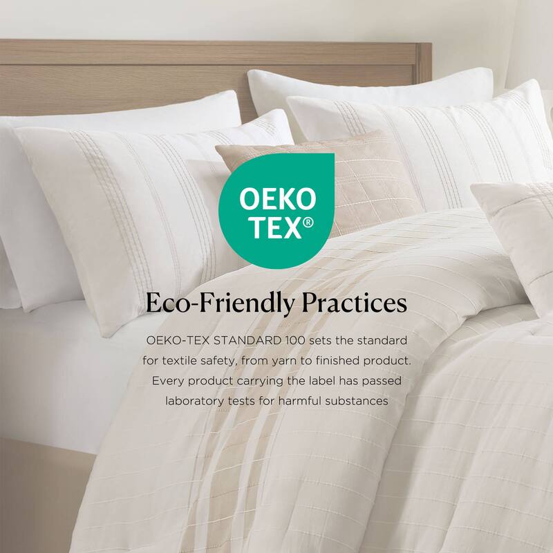 Harbor House Living Morgan 6 Piece Cotton Jacquard Oversized Comforter Set