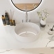 preview thumbnail 6 of 36, BNK 16 inch White Ceramic Circular Vessel Bathroom Sink 15.7"W x 15.7"D 4.7"H - Glossy White