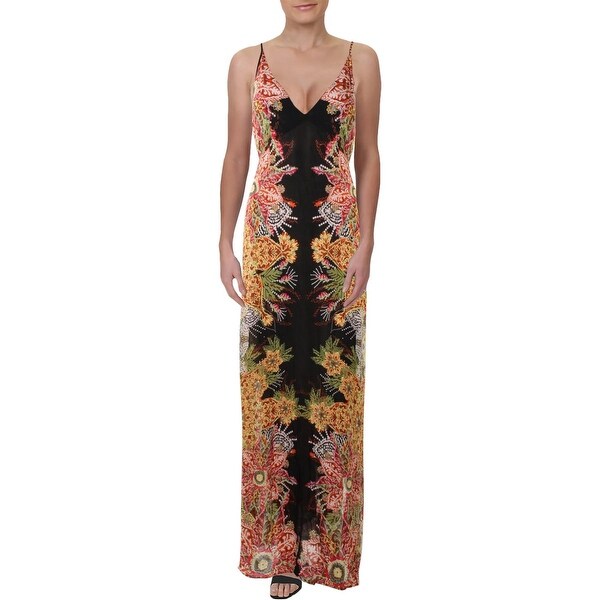 wildflower printed slip dress