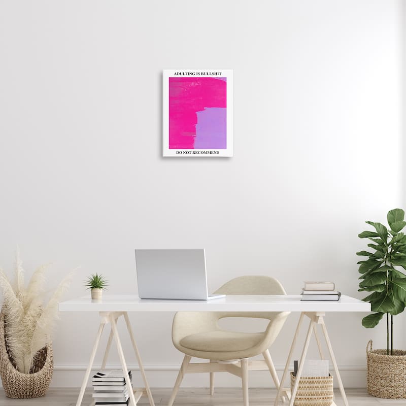 Stupell Adulting Do Not Recommend Canvas Wall Art Design By House of Lulu