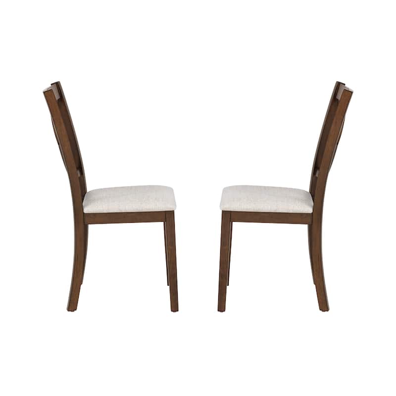 Warren X-Back Wooden and Upholstered Dining Chair (Set of 2)