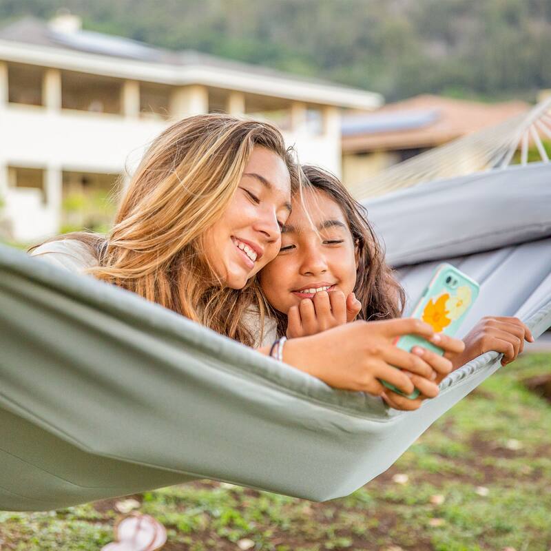 78'' Quilted 2 Person Hammock Beach Swing with Spreader Bars&Pillow - 55.1*122*1