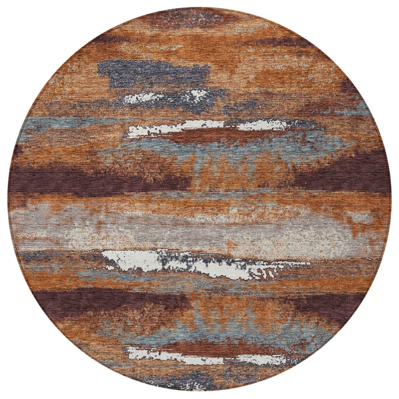 HomeRoots Abstract Transitional Rectangle Outdoor Rug