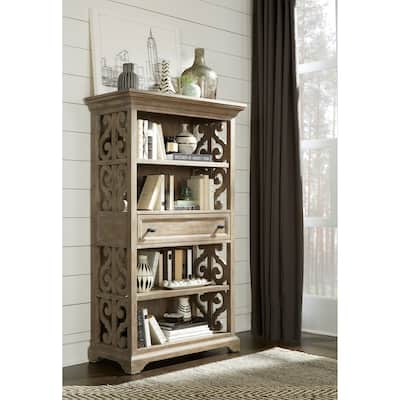 Tinley Park Traditional Dove Tail Grey Bookcase
