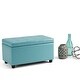 preview thumbnail 107 of 128, WYNDENHALL Essex 34-in. Wide Rectangular Storage Ottoman Soft Blue