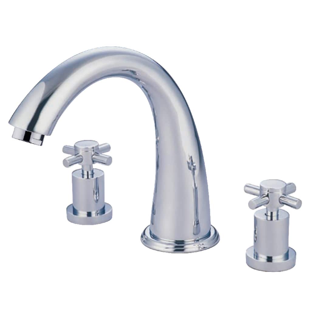 Kingston Brass Concord Widespread Deck Mounted Roman Tub Filler with