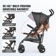 preview thumbnail 22 of 69, Carbon Steel Lightweight Stroller with Canopy, Recline and Foldable Frame - 30.71” L x 19.69” W x 40.94” H