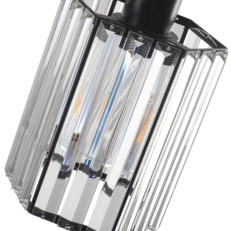 1-Light Crystal Pendant Lighting Fixtures for Sloped Ceiling