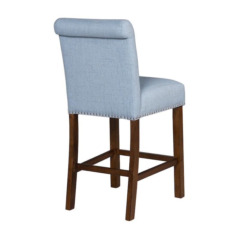 510 Design Aubrey Upholstered Counter Stool with Nailhead Trim Set of 2