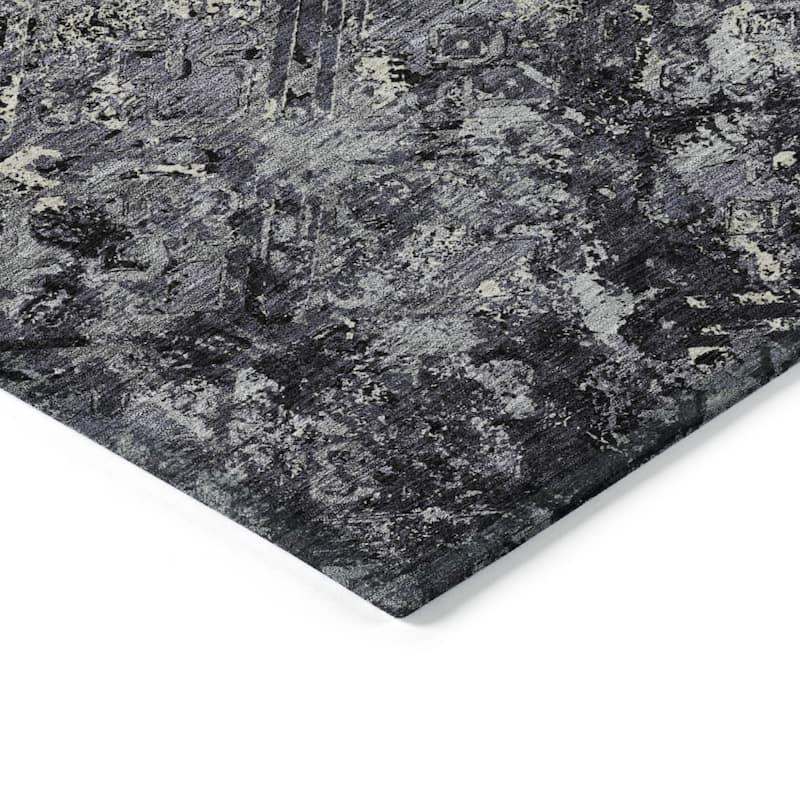 HomeRoots Geometric Transitional Rectangle Outdoor Rug