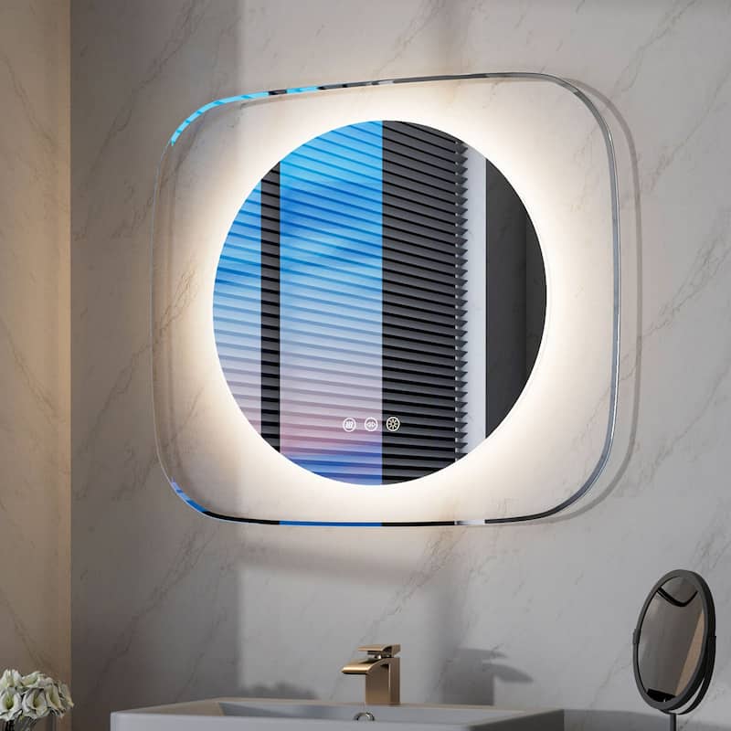 Creative Starlit Sky LED Bathroom Mirror Clear Glass - 32" x 28"