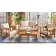 preview thumbnail 9 of 15, Safavieh Outdoor Living Owen 4 Pc Set / Natural/Taupe