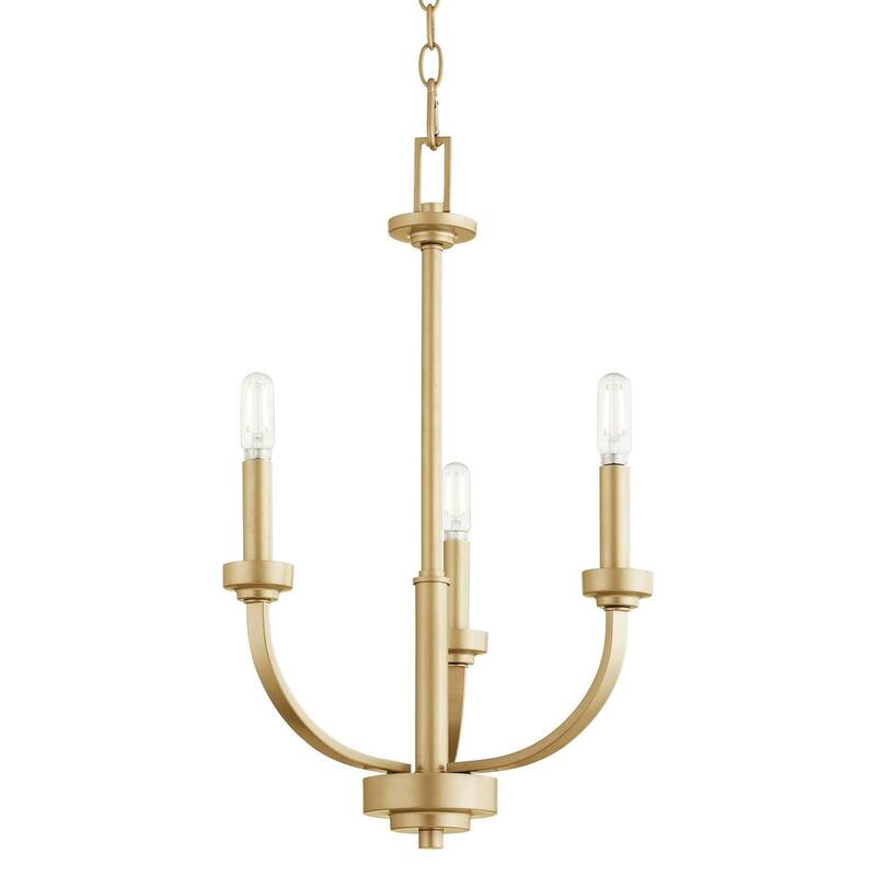 Quorum International Reyes 3 Light 22" Wide Chandelier - Aged Brass