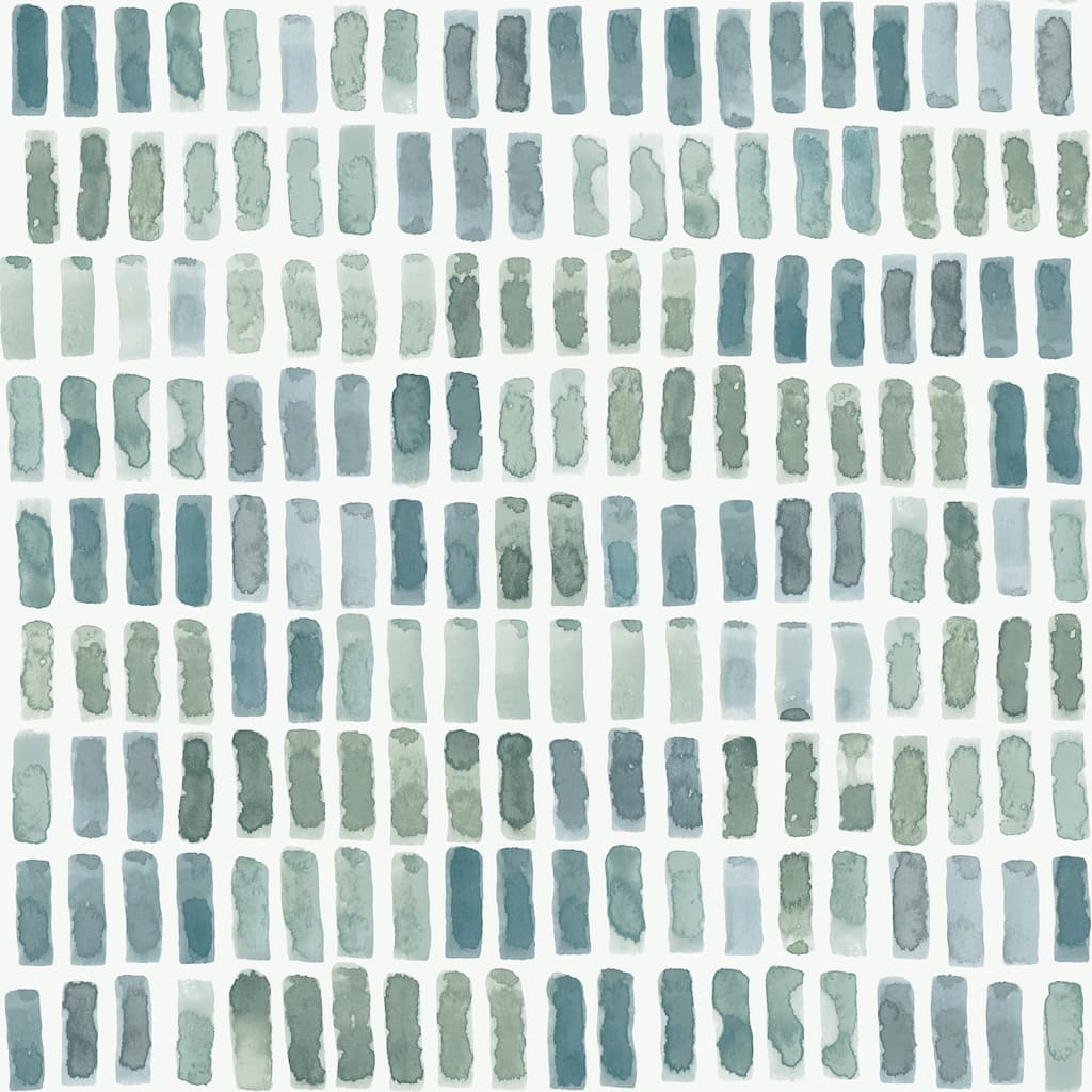 Scott Living Brynne Green Watercolor Wallpaper