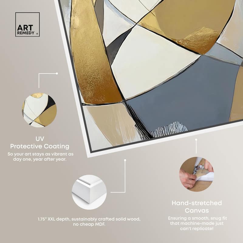 Gold Leaf Contours Canvas by Art Remedy