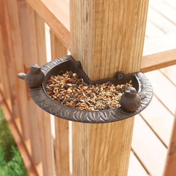 Shop Cast Iron Corner Birdbath Outside Corner Mounted Bird