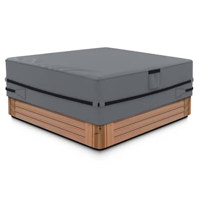 Waterproof Polyester Square Hot Tub Cover，Gray