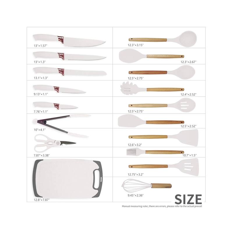 19-piece Non-stick Silicone Assorted Kitchen Utensil Set