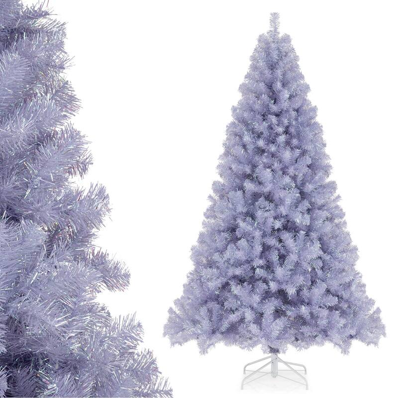 Costway 6.5 FT/7.5 FT Artificial Xmas Tree with 250/550 White LED - See Details
