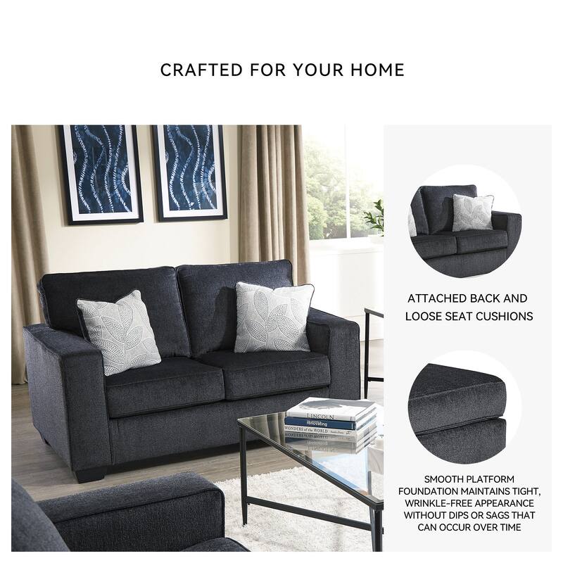 Signature Design by Ashley Tariba Loveseat - 62" W x 38" D x 37" H