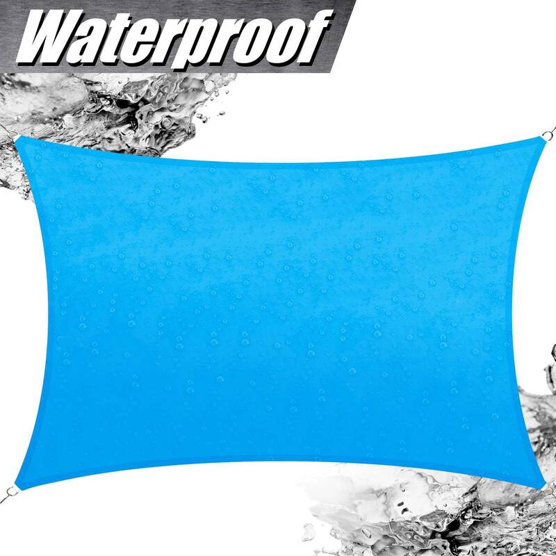 ColourTreeUSA Rectangle Waterproof Sun Shade Sail HDPE Mesh Fabric Screen Canopy UV Block 220 GSM