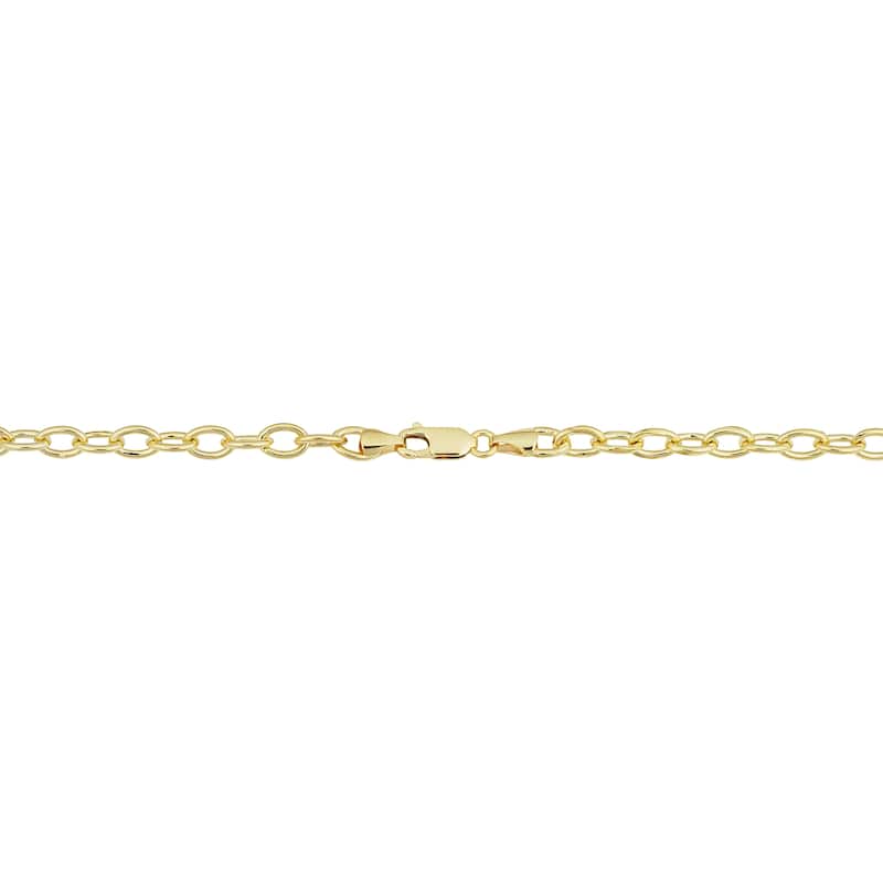 Solid 14k Gold Filled 5.1 mm Oval Link Chain Necklace for Men and Women (16, 18, 20, 24 or 30 inches)