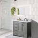 preview thumbnail 7 of 20, BATHLET 36 inch Grey Bathroom Vanity Set with Marble Top, Right Sink