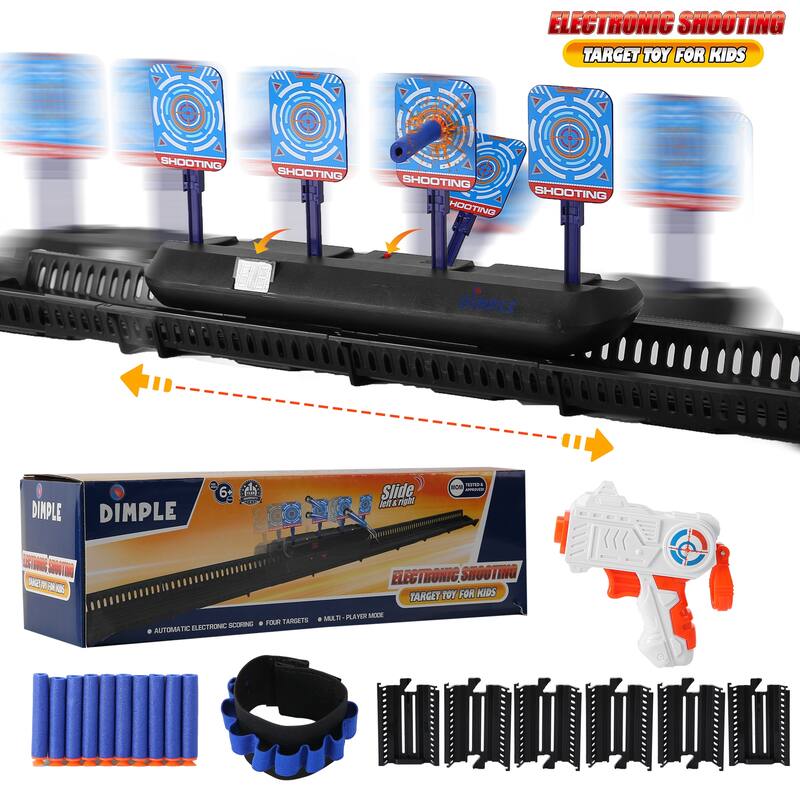 Dimple Ultimate Shooting Target Toy Gun Game Set For Kids w 2 Blaster Guns, 24 Bullets, 2 Dart Holders & Target Practice Toy