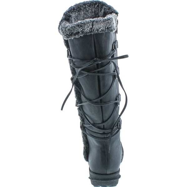 womens boots that lace up the back